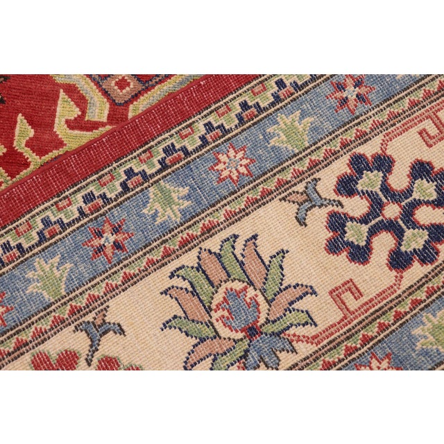 Beige Rustic Kazak Red/Beige Wool Rug - 8'11''x11'9'' For Sale - Image 8 of 10