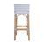 Serienna 30 in. Seat Height Rectangular Rattan Low Back Bar Stool, White/Gray Dot / Natural Rattan Frame For Sale - Image 9 of 11