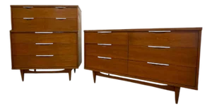 Vintage Mid Century Modern Bedroom Dresser Set -Kent Coffey Tableau Collection, 1960s