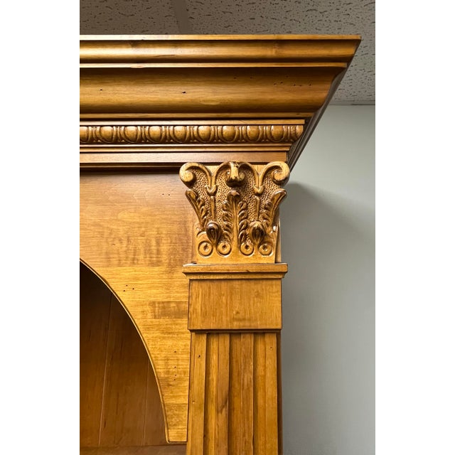 Wood Ethan Allen Legacy Double Arch Bookcase For Sale - Image 7 of 11