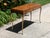 Campaign Late 20th Century Burl French Empire Style Console Table With Brass Legs For Sale - Image 3 of 11