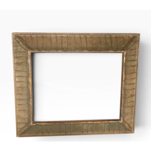 Antique Gesso Gold Gilt Arts and Crafts Frame For Sale - Image 9 of 10