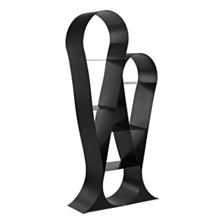 NOIR Zaha Bookcase, Black Metal For Sale