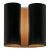 Satin Black (Bl) Metalwork With Shade in Black With Brushed Copper Lining Wall Light For Sale