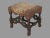 Late 19th Century Antique English Carved Oak Footstool Bench With Floral Tapestry Seat For Sale - Image 9 of 10