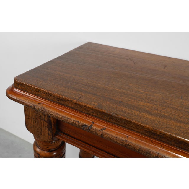 Large William IV Walnut Console Table, United Kingdom, 1840s For Sale - Image 12 of 13