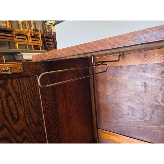 Mission Arts & Crafts Chifferobe Dresser Armoire Combo For Sale In San Diego - Image 6 of 10