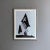 Italian modern shades of grey and black abstract painting by Dova with passpartout and wooden frame, 1980s Abstract...