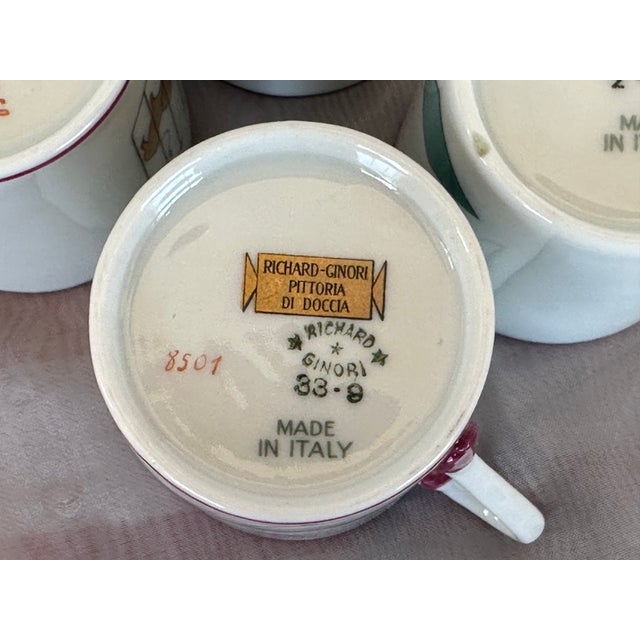 Purple Gio Ponti for Richard Ginori Porcelain Espresso Demitasse Cups Set of 4 For Sale - Image 8 of 18
