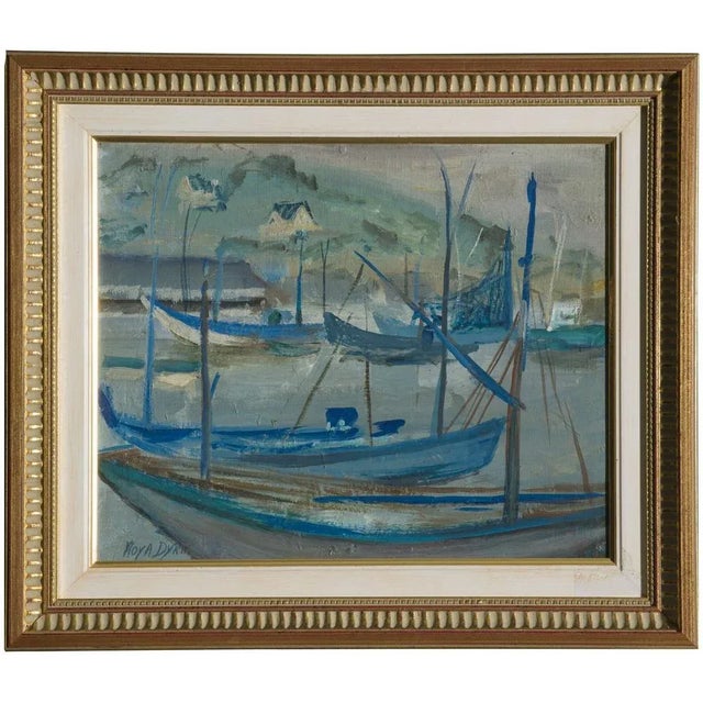Moya Claire Dyring, French Marine Scene, 1950s, Oil Painting, Framed For Sale - Image 4 of 5