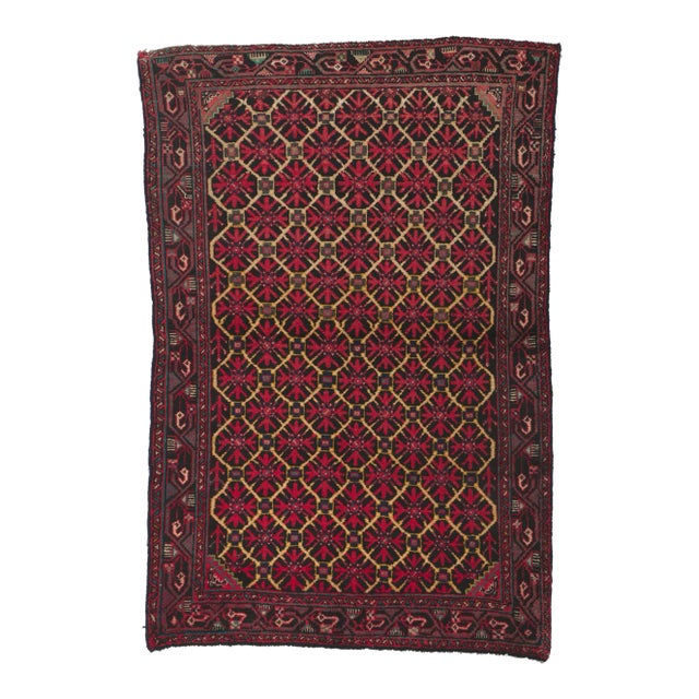 Mid 20th Century Vintage Persian Malayer Rug, 03'02 X 04'09 For Sale