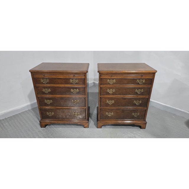 Burr Walnut Chests of Drawers, 1920, Set of 2 For Sale - Image 6 of 12
