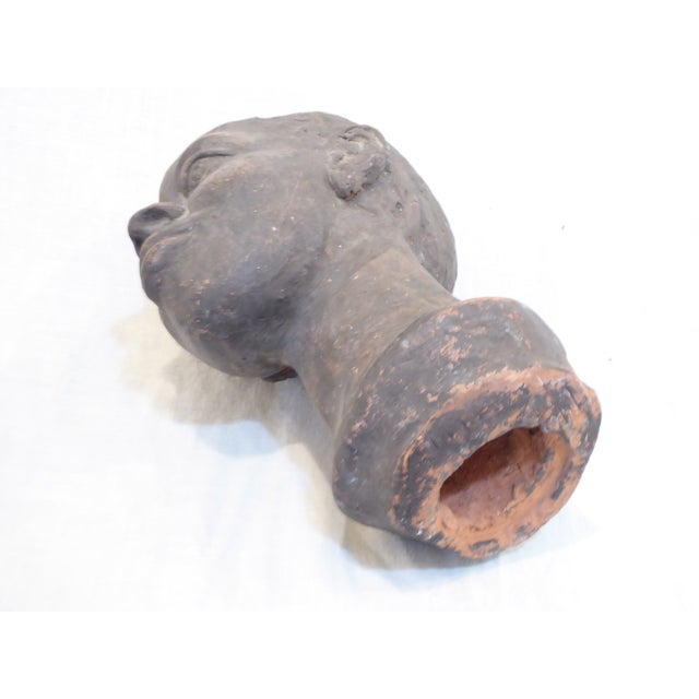 Modern 20th Century Ceramic Sculpted Head For Sale - Image 3 of 4