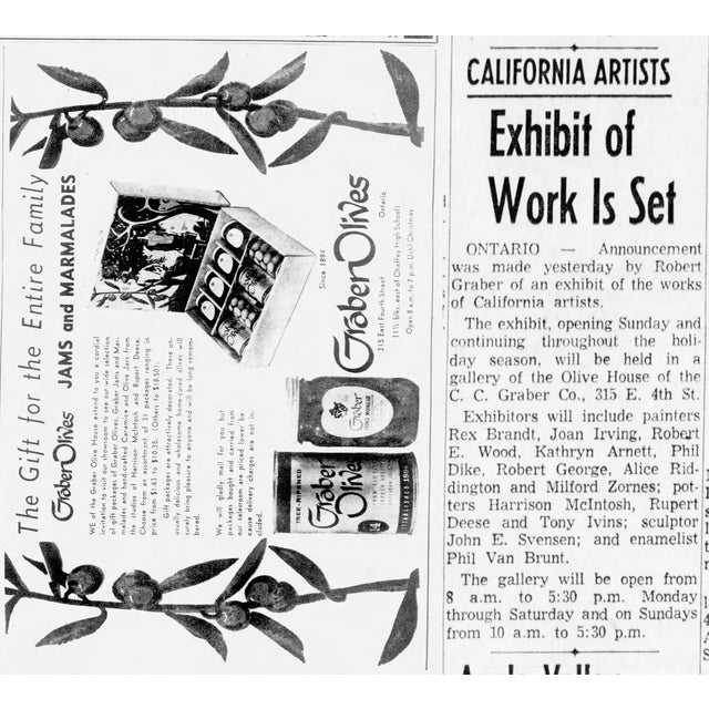 Rare Early 1960s Harrison McIntosh Vintage Pierced Olive Branch Ceramic Plate, Signed For Sale - Image 12 of 12