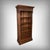 This small walnut bookcase, dating from the early 20th century, is topped with an elegant molded cornice and rests on a...
