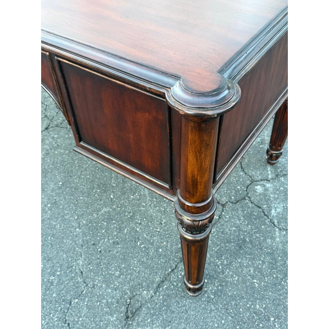 Ethan Allen Sheraton Style Executive Desk For Sale - Image 10 of 12