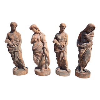 Monumental Sculptures in Terracotta from Impruneta, Set of 4 For Sale