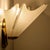 Gold Gold Brass Leafs Opaline Wall Lights in the style of Hillebrand, 1970 For Sale - Image 8 of 10