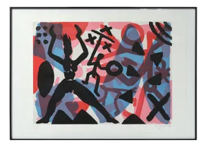 A.R. Penck, Untitled, 20th Century, Etching, Framed