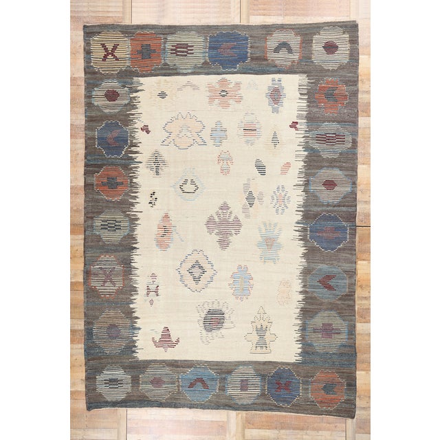 Vintage Turkish Tribal Kilim Rug - 10'02 X 14'02 For Sale - Image 9 of 9