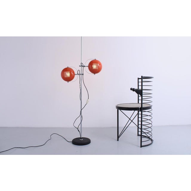 Adjustable Orange Double Eyeball Globe Floor Lamp from Herda, 1970s For Sale - Image 11 of 18