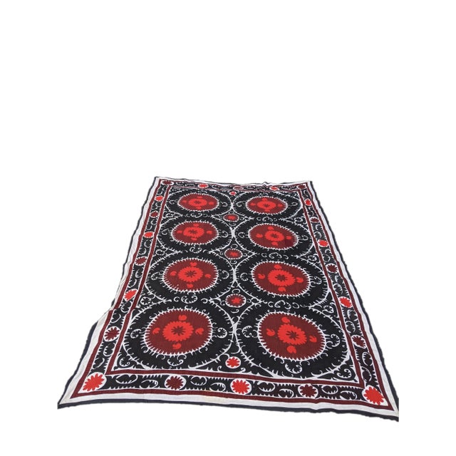 1950s Vintage Suzani Textile For Sale - Image 4 of 5