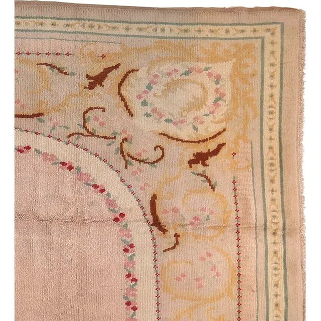 French 1920s Antique French Savonnerie Area Rug 10’9″ X 13’8″ For Sale - Image 3 of 7