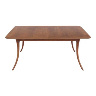 Mid Century Modern Gibbings for Widdicomb Sabre Leg Walnut Dining Table For Sale