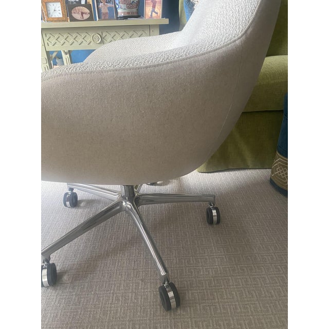 Early 21st Century Roche Bobois Adjustable Height Upholstered Desk Armchair For Sale - Image 5 of 5
