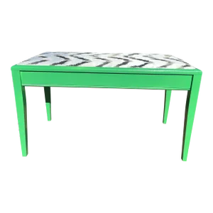 Custom Lacquered Kelly Green Bench