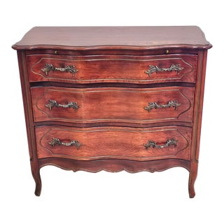 Tomlinson Furniture Mid-Century Provincial Oak Secretary Chest of Drawers For Sale
