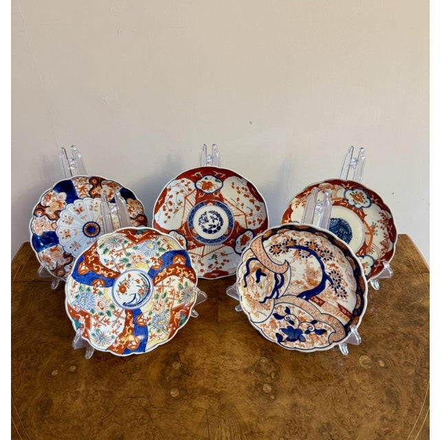 Antique Japanese Imari Plates, 1900, Set of 5 For Sale - Image 6 of 6
