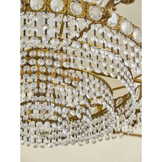 Goldenrod Crystal Chandelier with 14 Bulbs For Sale - Image 8 of 11