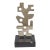 Vintage Abstract Steel Cubist Sculpture on Black Veined Marble Base, 1990 For Sale
