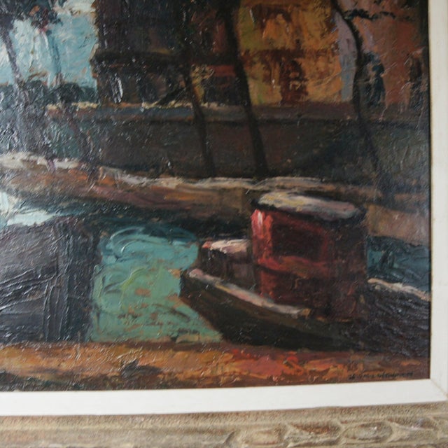 E. Weinmann, Pont Neuf, 20th Century, Oil Painting, Framed For Sale - Image 4 of 6