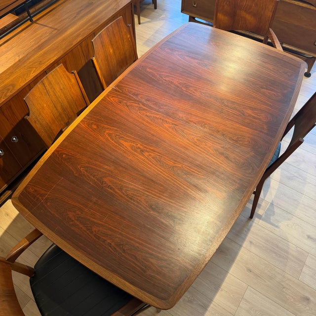 Mid 20th Century Attributed to Paul McCobb for Lane Rosewood “Delineator” Mid Century Modern Dining Set With 6 Chairs For Sale - Image 10 of 12