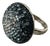 1990s Chelsea Taylor Sterling Silver 925 Pave Cz Ombres Wide Band Ring Size 10 For Sale