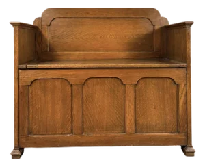 Circa 1800, English Oak Monks Bench