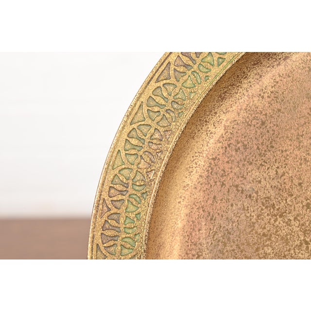 Early 20th Century Tiffany Studios New York Bronze Doré Plate or Charger For Sale - Image 5 of 11
