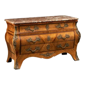 Late 19th Century French Louis XV-Style Bombe Commode