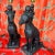 1990s Contemporary Pair of Black Whippet Dog Lamps For Sale - Image 4 of 13