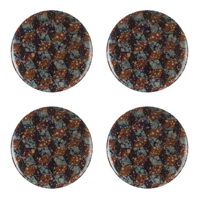Siren Song Studiolo Style A Melamine Dinner Plates- Set of 4 For Sale