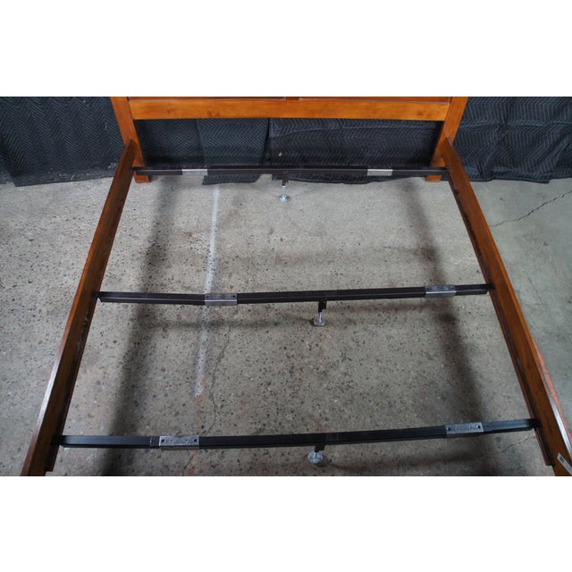 Brown Late 20th Century Lexington French Louis Philippe Style Paneled Cherry Arched King Size Bed For Sale - Image 8 of 15