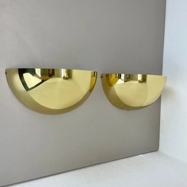 Brass Wall Light Sconces in the manner of Stilnovo and Sciolari for Bankamp Leuchten, Germany, 1980s For Sale - Image 3 of 18