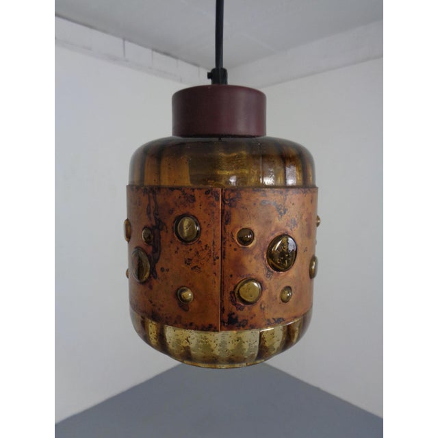 Dutch Copper and Glass Ceiling Lamp by Nanny Still for Raak, 1960s For Sale - Image 12 of 18
