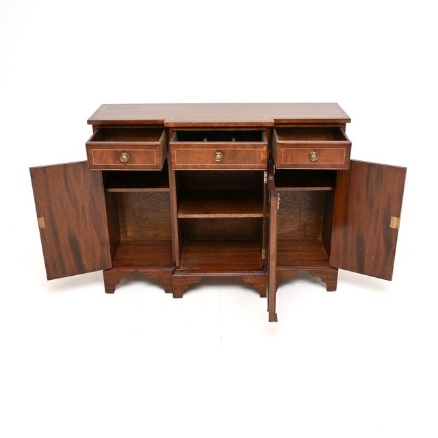 Vintage Georgian Style Grill Front Sideboard, 1930 For Sale - Image 4 of 11
