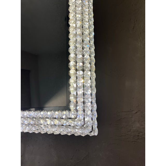 Palwa Authentic 1960/1970 Palwa Illuminated Crystal Mirror (22x16) For Sale - Image 4 of 9