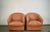 Drexel 1980’s Art Deco Leather Swivel Lounge Chairs - A Pair For Sale - Image 4 of 12