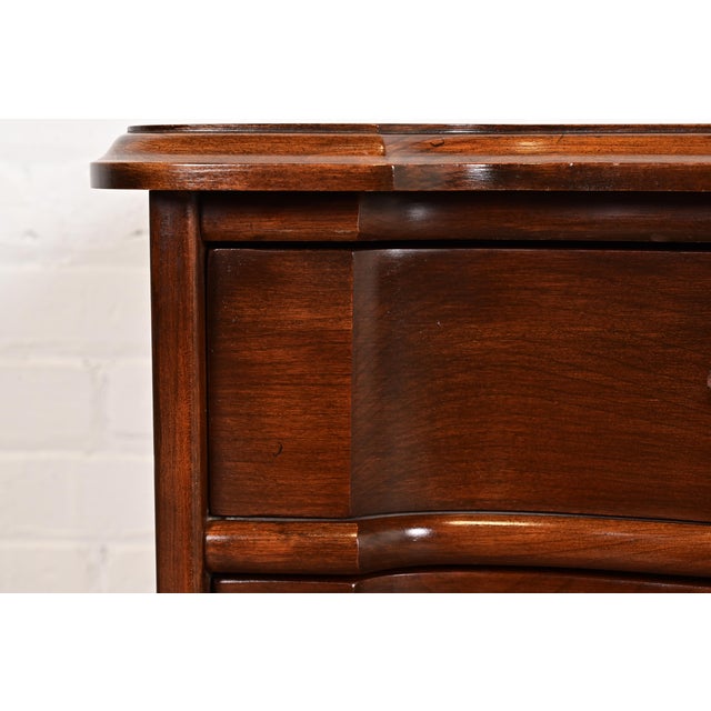 Harden Furniture Georgian Solid Cherry Wood Three-Drawer Bedside Chests, Pair For Sale - Image 10 of 15