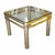 Vintage Brass Hollywood Regency Style Modern Contemporary Glass Top End Table 1 of 2 For Sale - Image 14 of 15
